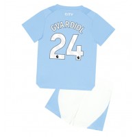 Dječji Nogometni Dres Manchester City Josko Gvardiol #24 Domaci 2023-24 Kratak Rukav (+ Kratke hlače)